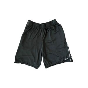 Vintage Y2K Champion C9 Dazzle Shimmer Silky Black Basketball Gym Shorts Size M